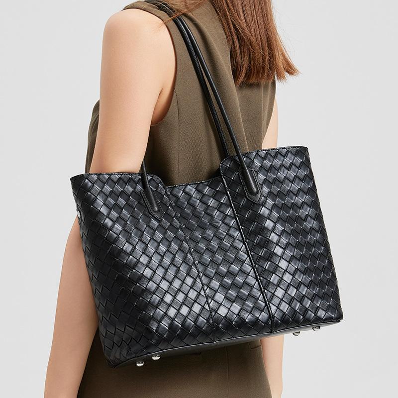 Genuine Leather Fashionable Large-capacity Tote Bag Casual Commuting Single-shoulder Handbag Casually