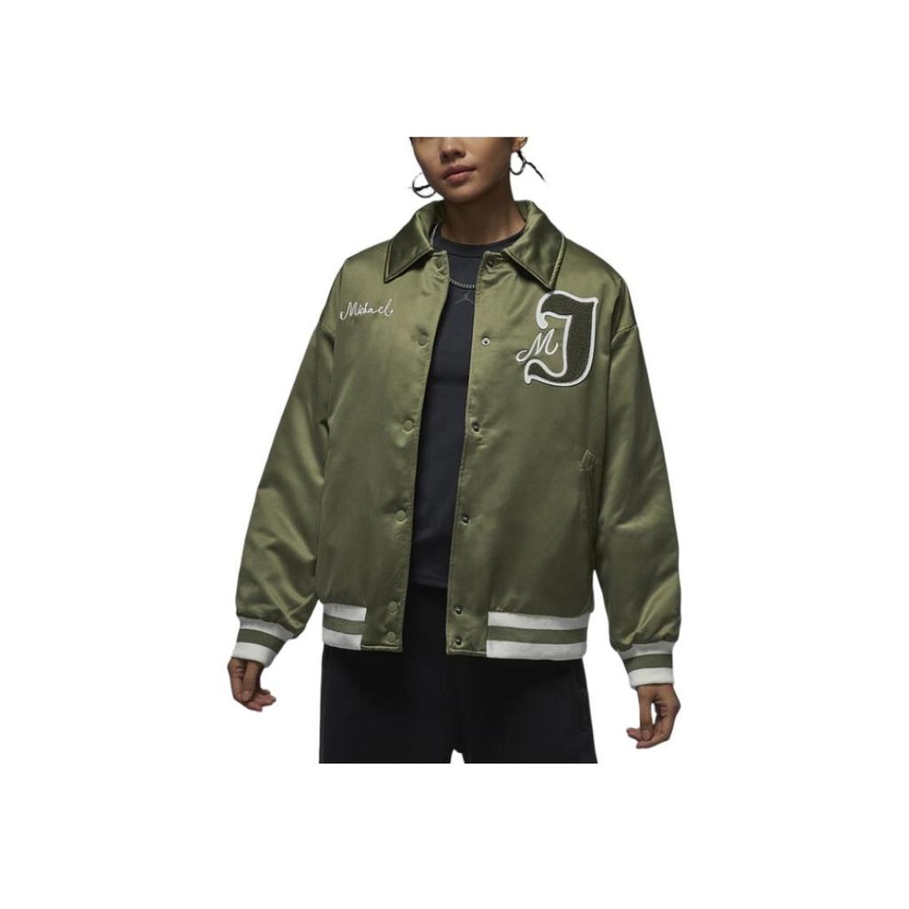 Jordan Modische Bequeme Vielseitige Poloshirt Jacke Damenjacke Grün FV7138-222