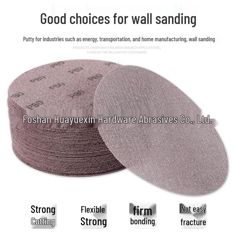 9-inch Flocked Mesh Sandpaper Disc for Woodworking & Furniture Polishing