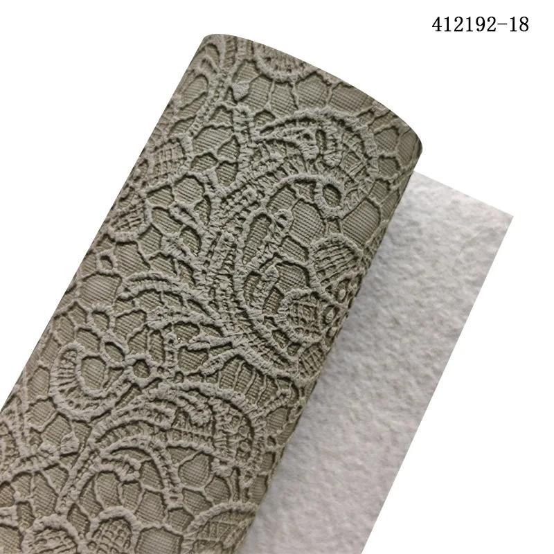 1 Yard Flower Textured Embossed Faux Leather Roll Synthetic Fabric for DIY Handmade Projects Leather Bows Jewlery Making