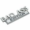 2PCS Bad Ass Edition Emblem Car Badges Badass 3D Sticker Decal Chrome Black | Red | Adhesive | Front | Motorcycle |  | Singapore