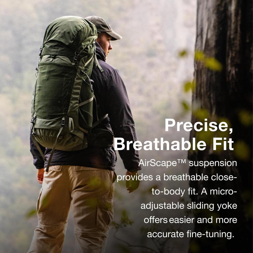 Osprey Talon 44L Lightweight Hiking Backpack with 6 Men's Hipbelt, Black/Coal Grey, Large/X-Large, Liters.