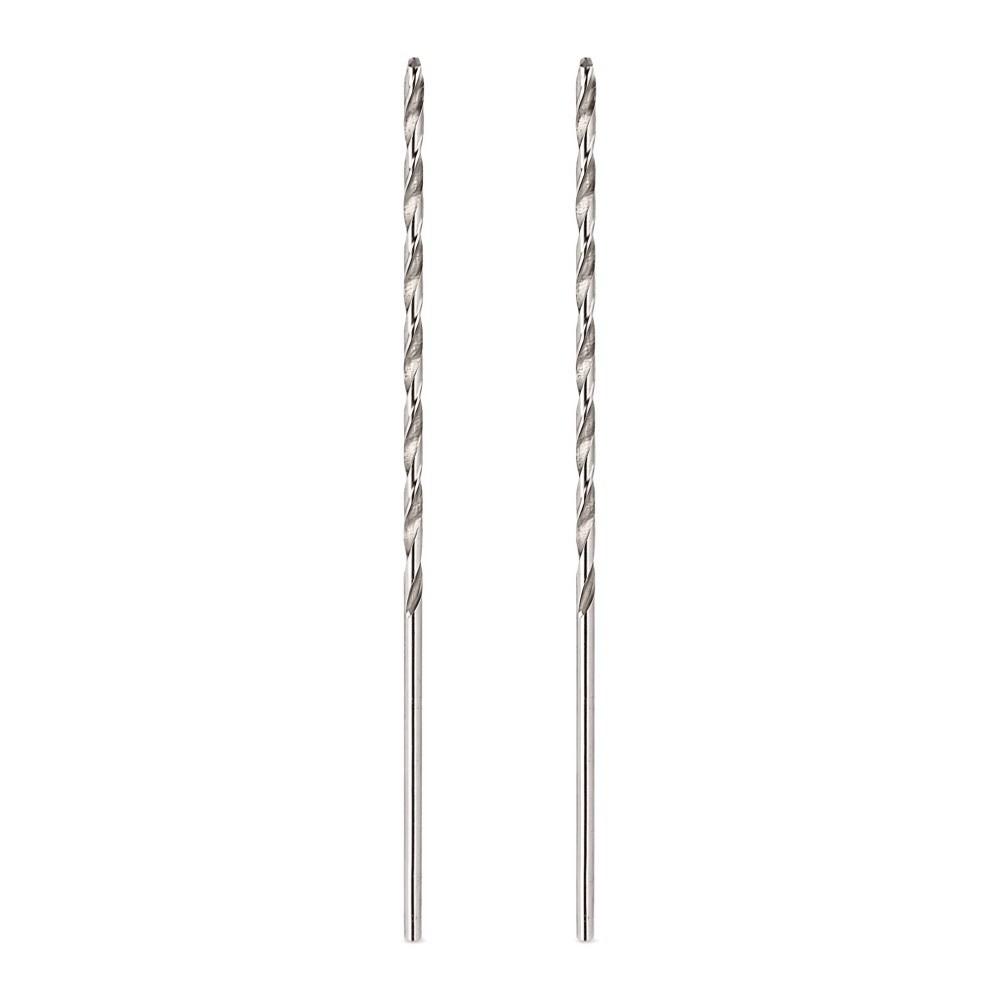 2pcs 3mm Diameter Auger Drill Bit HSS Material Straight Shank Drill Bit  For Hardened Metal