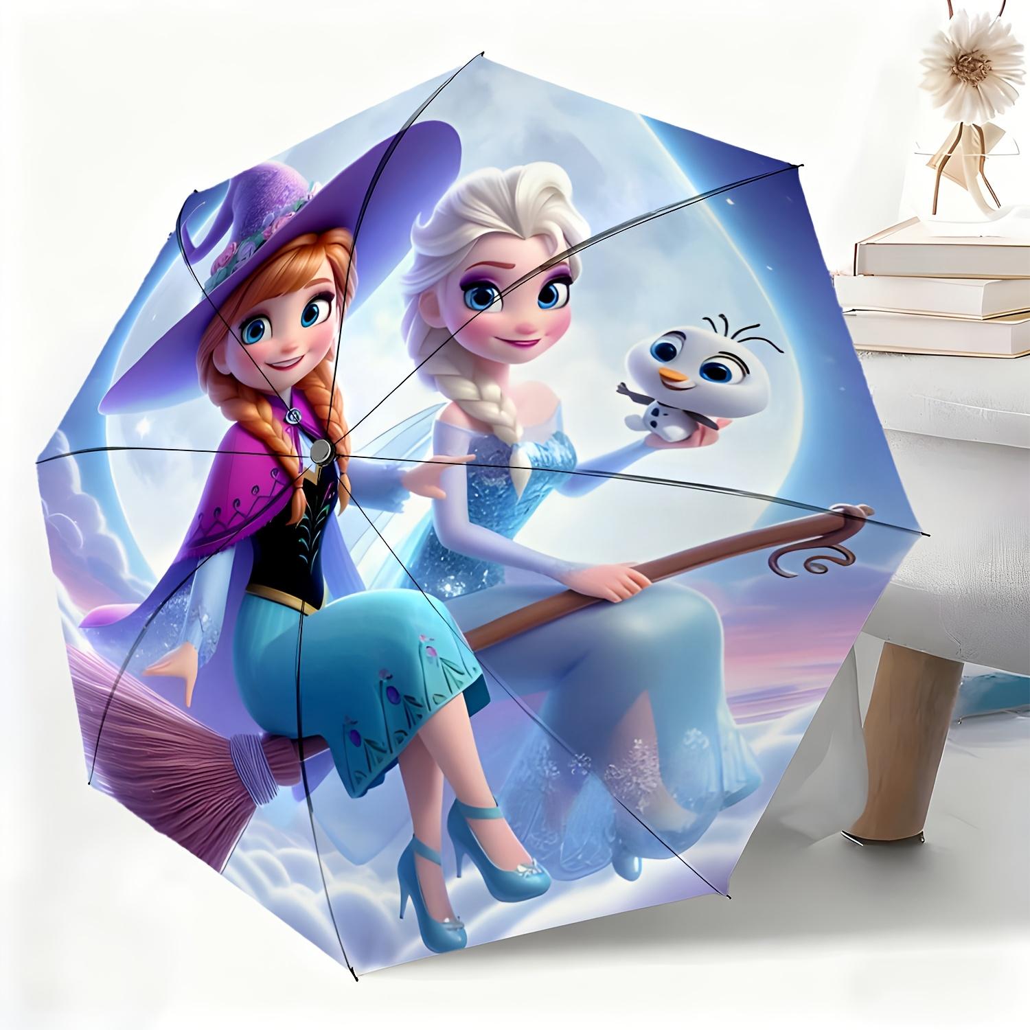 

A Fully Automatic Umbrella Featuring Elsa And Anna from Frozen, Suitable for All Occasions As a Sun And Rain Umbrella, Portabl (as the picture,Iron&8K)