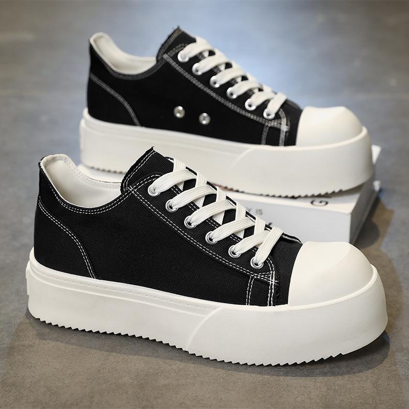 

Four seasons can wear men s 2025 new comfortable lace-up fashion trend versatile daily casual round head men s board shoes 39