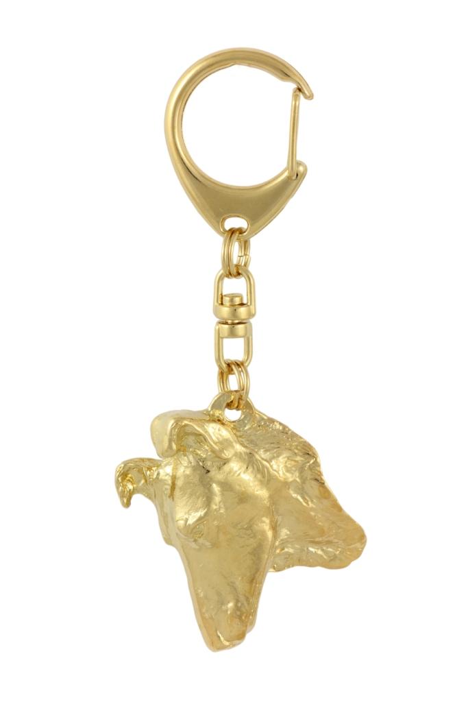 Collie Smooth - Gilded Key Ring with Dog In Gift Box, Handbag Decoration, Luxury Accessory by Art-Dog Brand