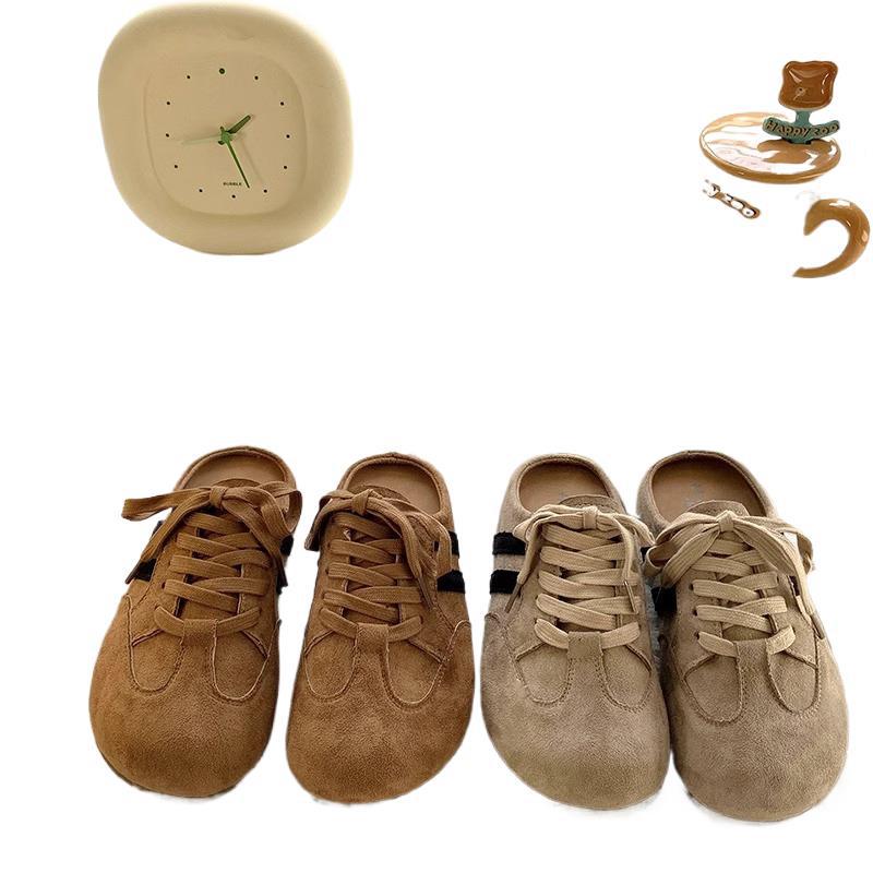 Baotou half slippers women's outer wear 2025 new spring retro German training shoes comfortable women's thick soles without heels lazy shoes