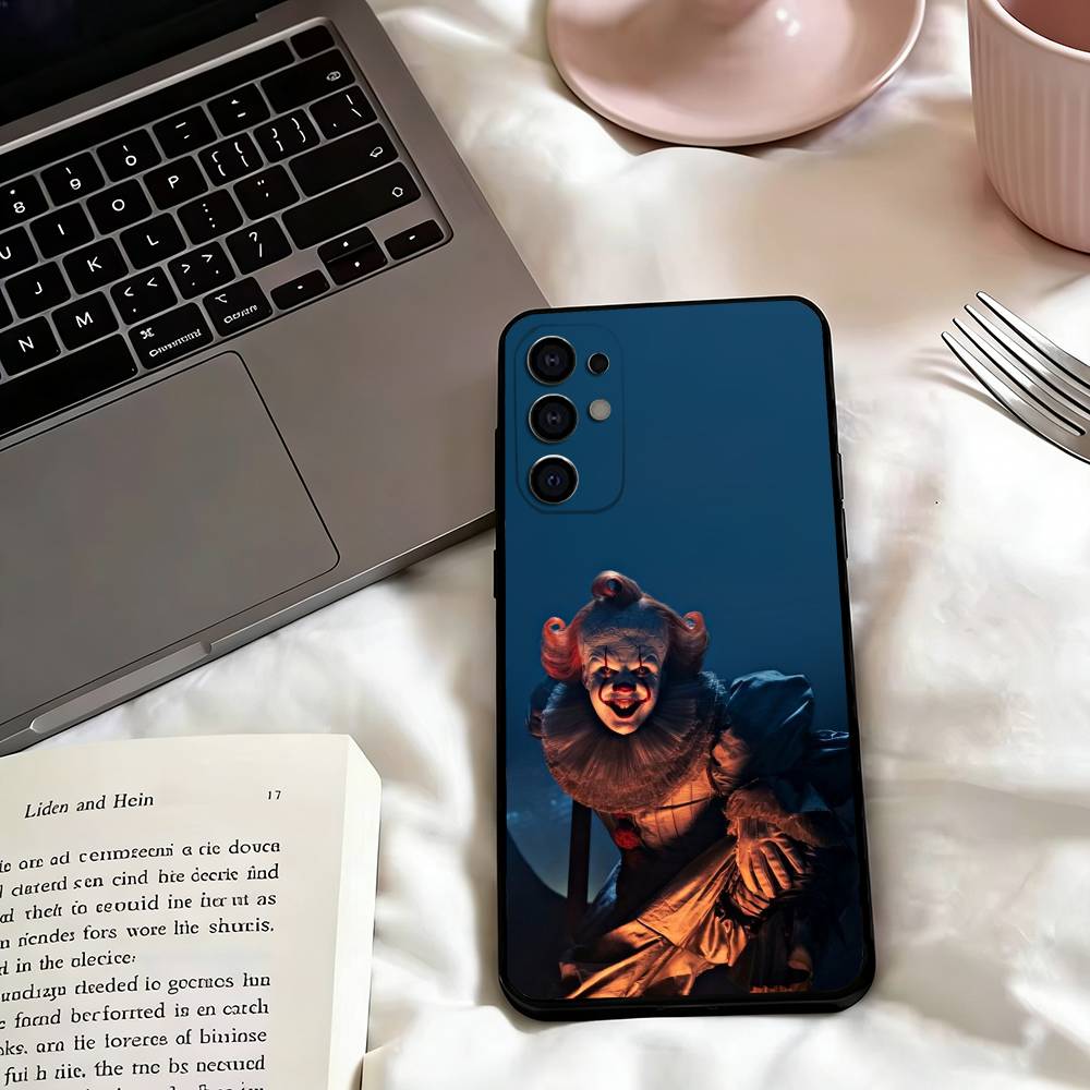 Art the Clown horror T-Terrifiers Phone Case For Samsung S25,S24,S21,S22,S23,S30,Ultra,S20,Plus,Fe,Lite,Note,10,Black Cover