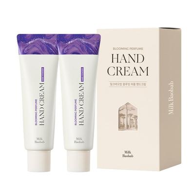 Creme para as mãos Blooming Perfume, talco para bebês, 50g x 2 unidades, 100g, 1 unidade