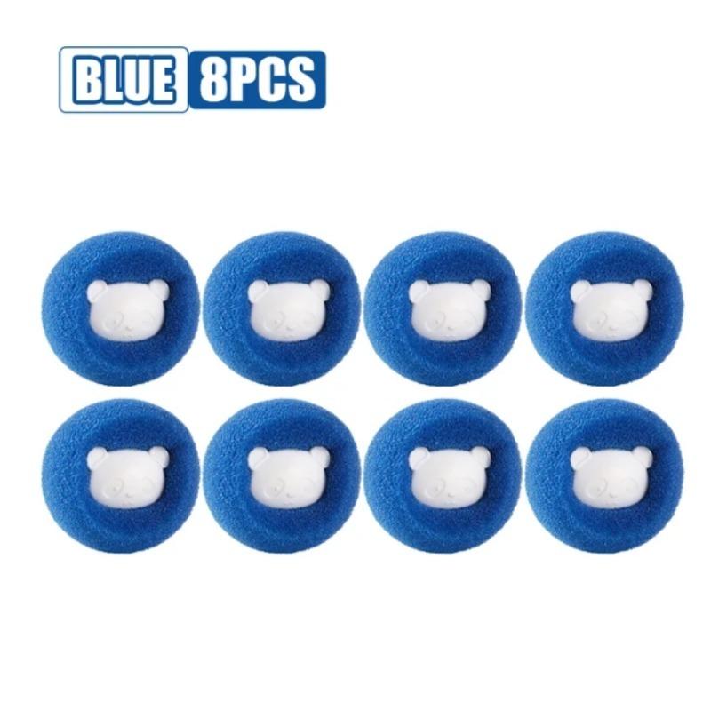 

8 шт., волшебный набор шариков для стирки, многоразовая одежда, шарик для чистки волос, фильтр для стиральной машины, шарик для удаления волос с домашних животных для кошек и собак BLUE-8PCS