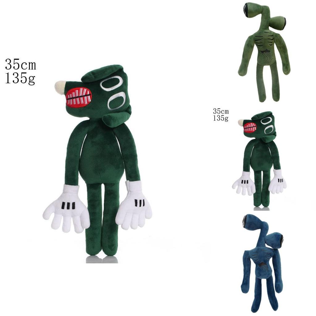 Siren Head Horror Plush Toy With Crooked Neck In Green Color