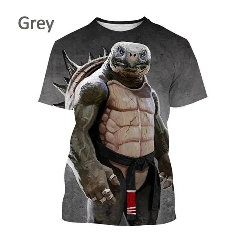 New BJJ Animal T Shirt Men's Jiu-Jitsu Lovers Cool Fashion Short-sleeved T Shirt Harajuku Style Streetwear Top 3D Print T-shirt