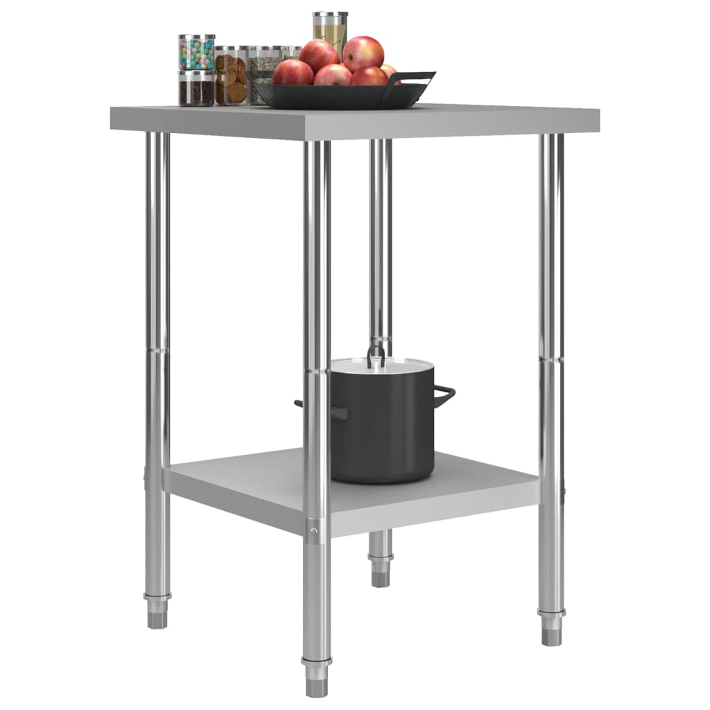 Stainless Steel Kitchen Work Table 60 x 60 x 85 cm