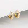 Women Cubic Zircon Rainbow Earrings Cubic Zirconia Ear Cuff Set Female Stylish Fashionable Gold Tone Huggie Clip On Earrings Earcuff Crystal Stone