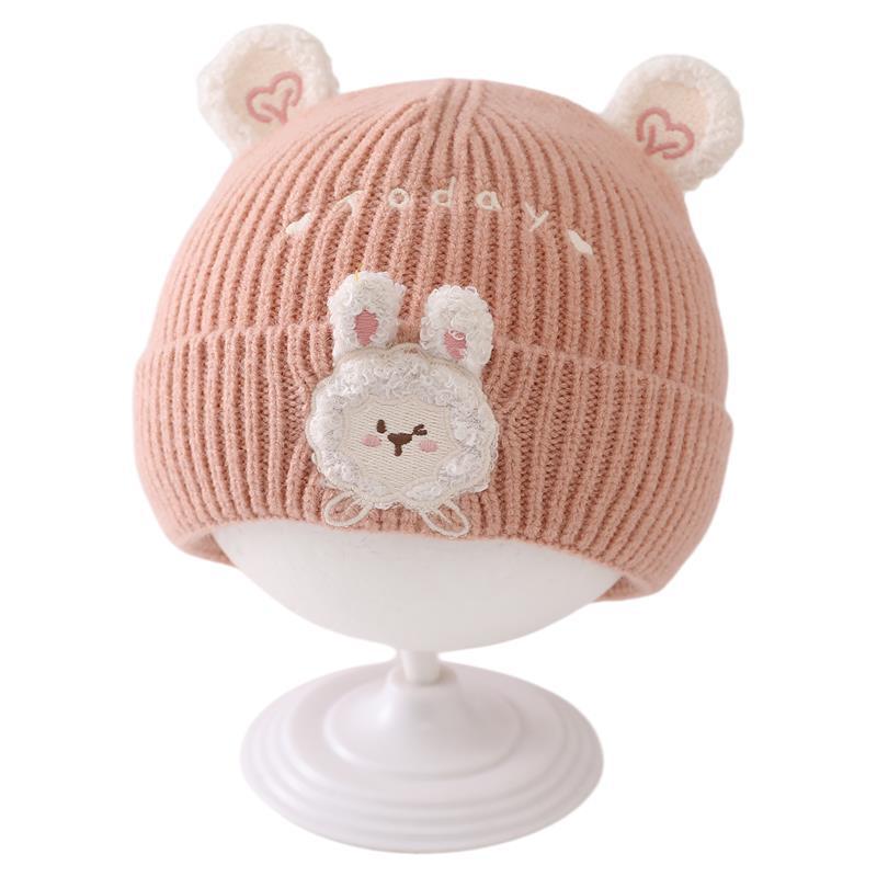 Warm Knit Baby Beanie - Cute, Windproof, Wool Hat for Infant Girls (Autumn & Winter)