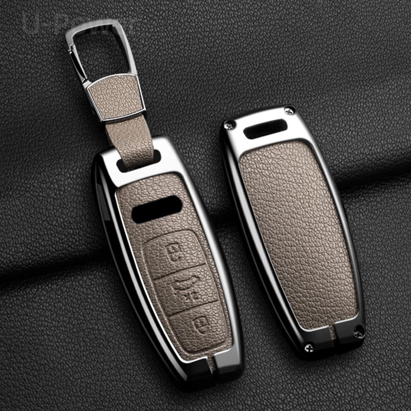 

Чехол для автомобильного ключа в стиле сплава для A3 A4 B9 A6 A7 4K A8 E-tron Q5 Q8 C8 D5 SQ8 Аксессуары