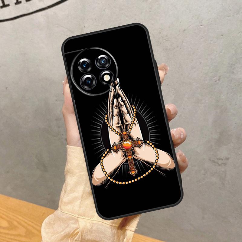 

Love Death Cross Pray Hands Art Case For OnePlus 8 9 10 Pro 15 15R 13 R 12 11 13T 10T 8T Nord CE 5 2 3 4 Lite N20 N30 Cover OnePlus 10Pro