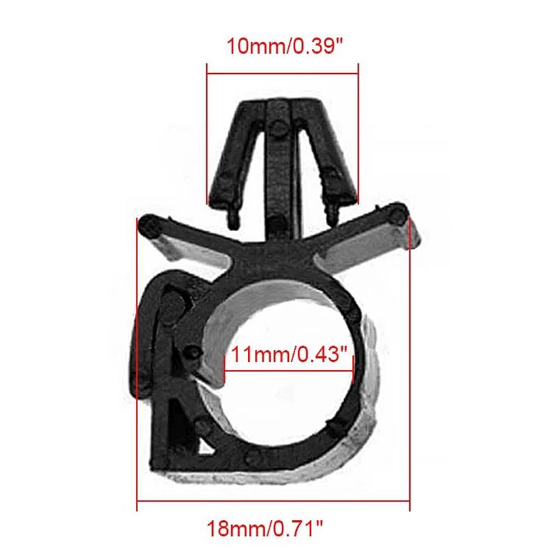 10 ks Svorka kabelového svazku do auta Držák na hadici Spona na vlnitou trubku Omotání kabelu Svorka na olejové potrubí Příslušenství do auta