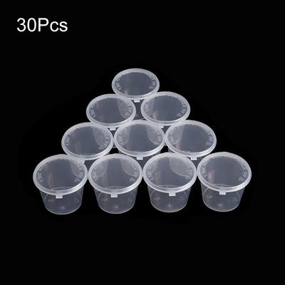 30 Pièces Réutilisables Plastique à Emporter Pigment Peinture Boîte Palette Contenants Alimentaires Tasse à Sauce