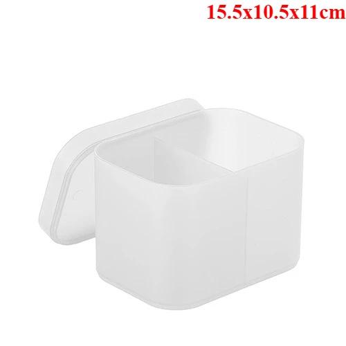 Multi-Purpose Frosted Cosmetic Storage Box-Lidded Divided Organizer for Vanity,Desktop&Makeup Area,Cosmetics & Beauty Essentials