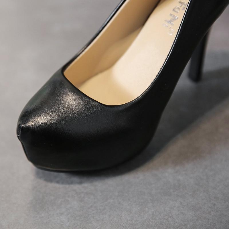 Damesko Rød såle høye hæler Sexy spiss tå rød såle 12 cm Pumps Brudekjole Sko Naken Svart Farge Rød Bunn Høye hæler