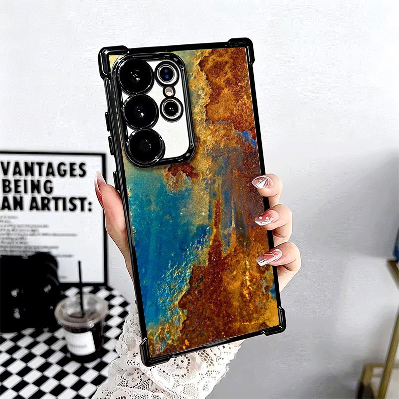 Vintage Industrial Style Rusty Pattern Soft Phone Case For Samsung Galaxy S26 Ultra S25 Edge S24 FE S23 Plus S22 S21 + S20 Plati