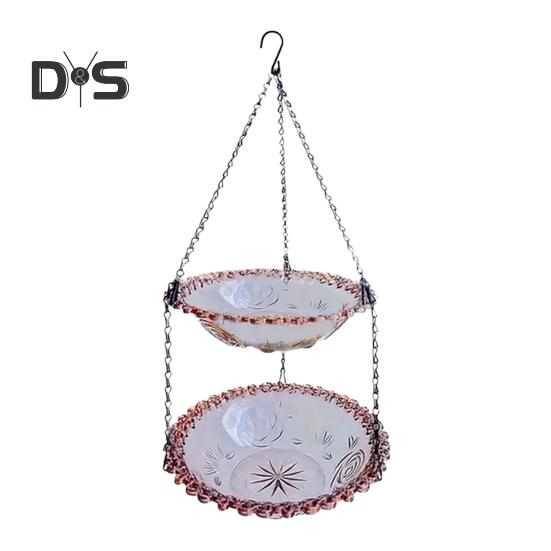 Venkovní závěsná vana pro ptáky Vana Kolibřík Vanička Duel Layer Miska na krmení pro divoké ptáky pro zahradu dvorek na terasu