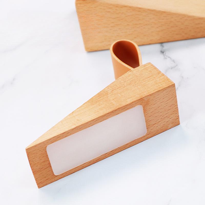 Nordic Wooden Door Stopper, Door Blocker, Bedroom Top , Anti Closing Door Stopper, Oak Wood, Household Windproof, Movable, Anti-collision Door Stopper