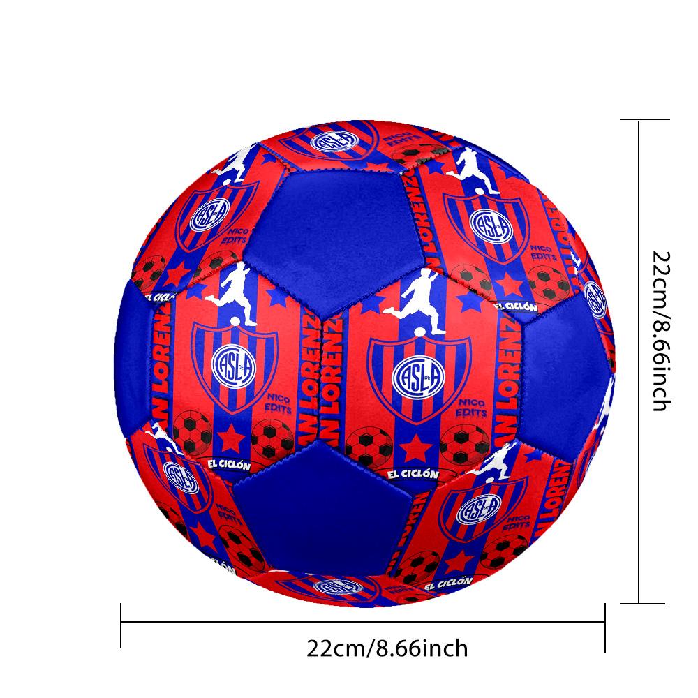 SAN LORENZO Indoor Soccer Ball Colorful All Ages Size 5 Machine Stitched PVC Competition Ready Durable High-Bounce