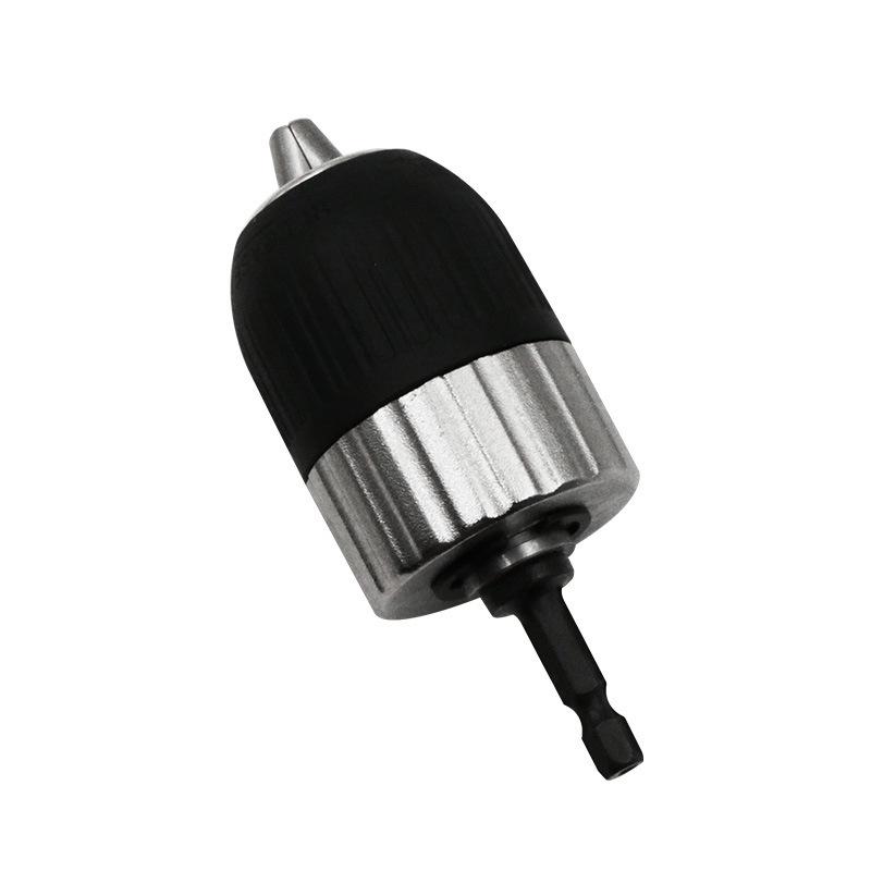 2-13mm Self-tightening Electric Drill Chuck with 3/8-24UNF Hex Shank Extension Rod