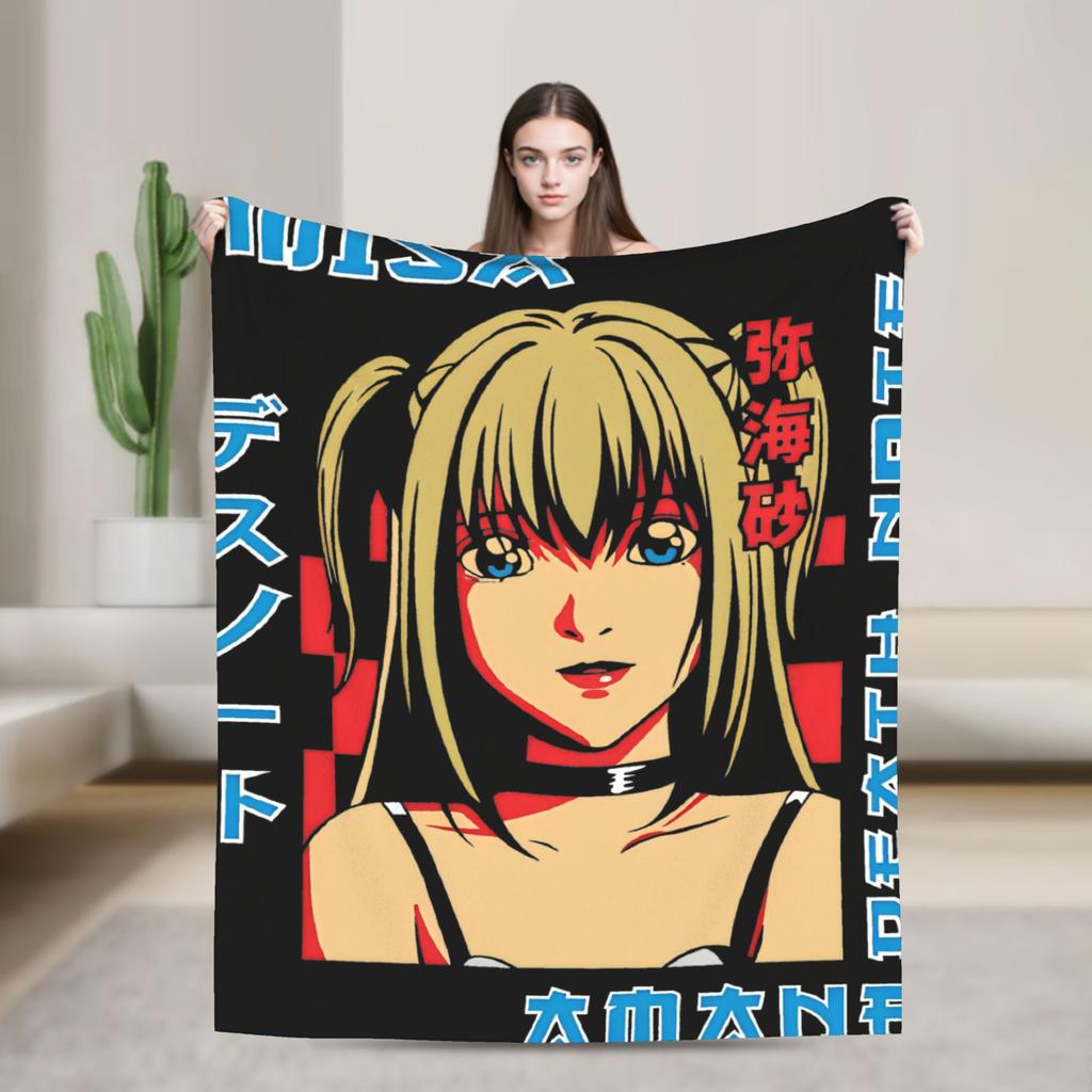 Death Note Manga Anime TV Show Poste Blanket Soft Street Trend Plush Throw Blanket For Bedroom Flannel Bedspread Bed Cover