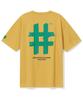 BEENTRILL Green Taping Hashtag Oversized Short Sleeve T-Shirt (Mustard)
