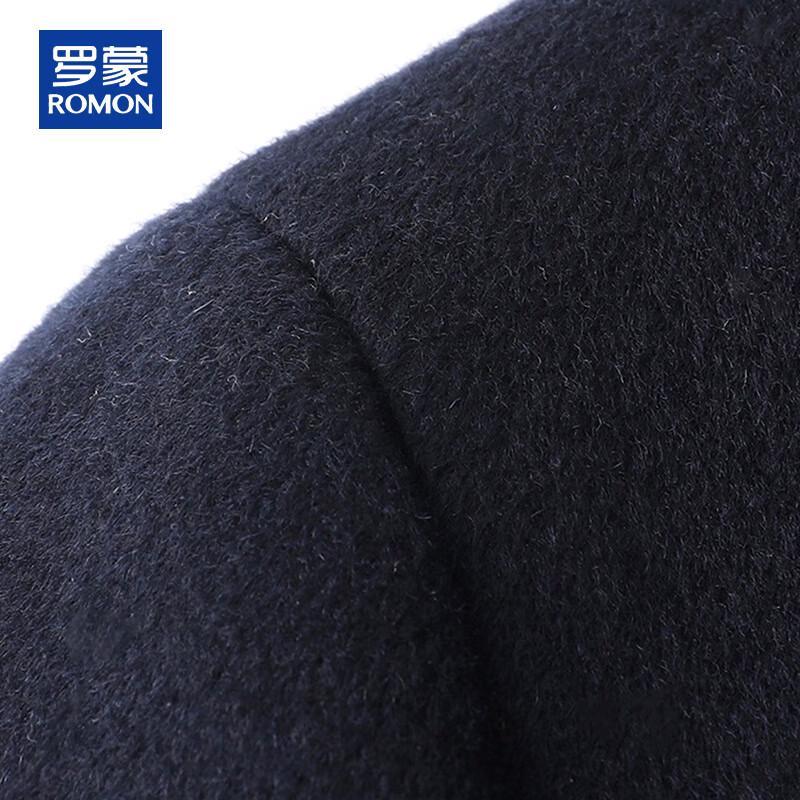 ROMON Men's Wool Blend Trench Coat with Detachable Goose Down Liner