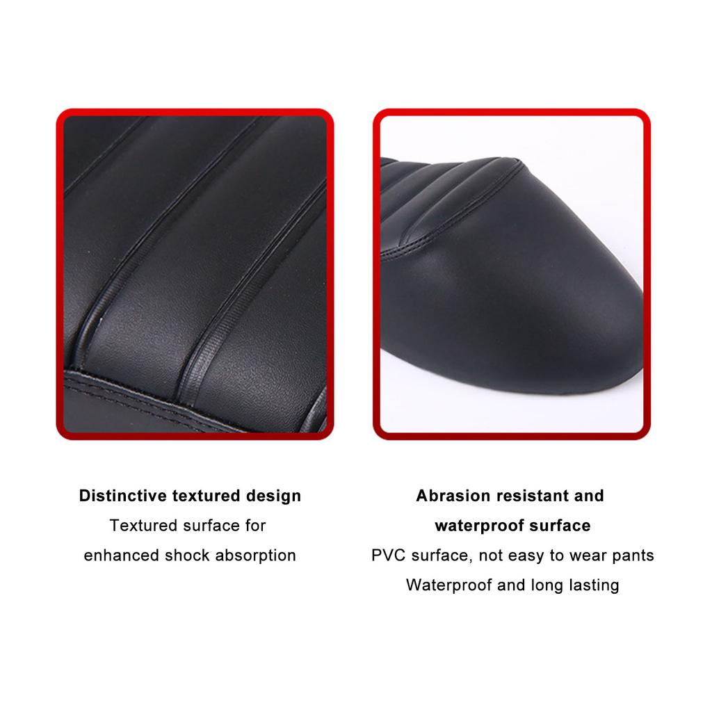 Motorcycle Seat Cushion Black Thickened Anti Slip Retro Motorcycle Cushion Saddle for Replacement