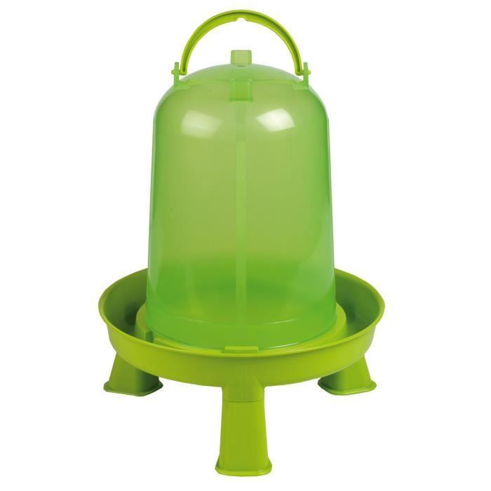 Abreuvoir En Plastique - KERBL - 5 L - Vert Clair - Transport Facile - Pieds Inclus