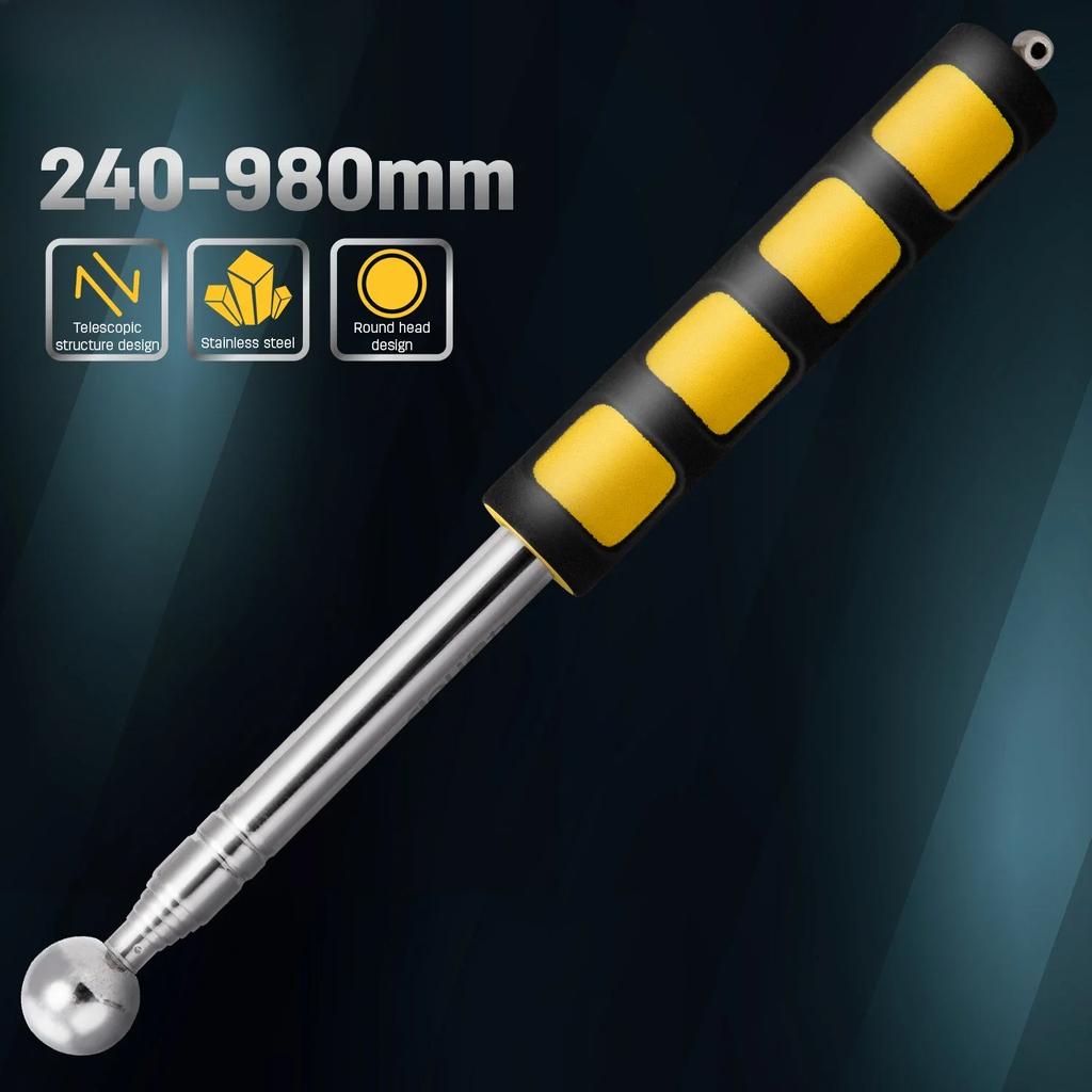 1 Stück 98/115/160CM Multifunktions Teleskop Selbstverteidigungshämmer Leerer Trommelhammer Raum Teststab Inspektionsraum Werkzeuge Metel Test