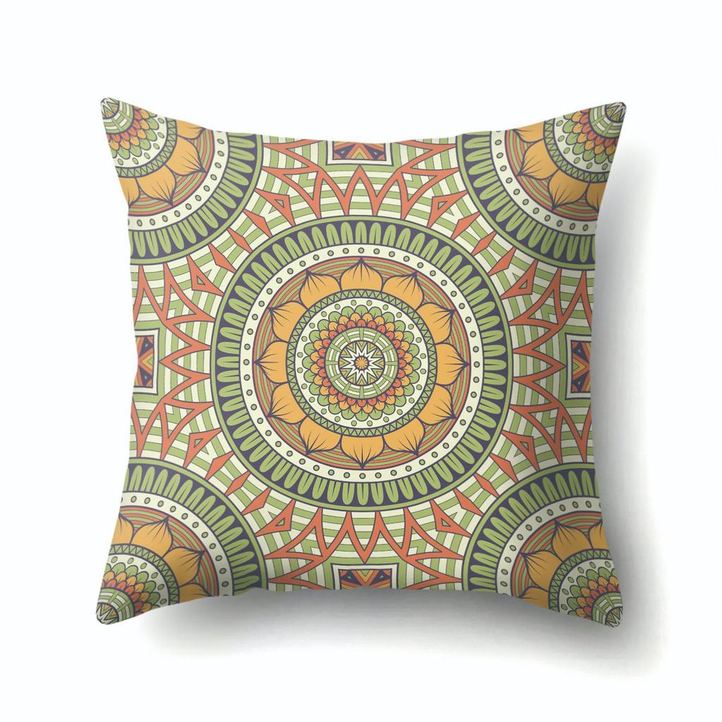 Home Decor Geometric Texture Mandala Polyester Pillow Case Core-free