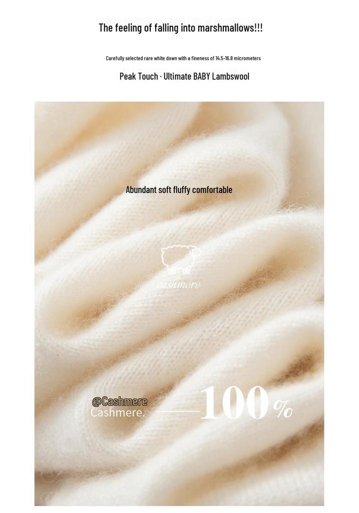 Leka Sha Women's 100% Cashmere Knit Long Sleeve Base Layer Top, Pullover, Solid Color, Autumn/Winter Sweater