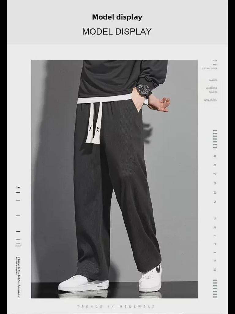 Men's Lightweight Quick-Dry Loose Fit Sports Pants for Spring and Autumn