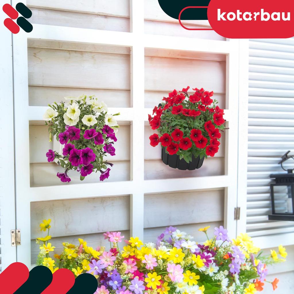 Balcony Flowerpot For Balustrade With Terrace Holder Anthracite 15 Cm 6 Pcs