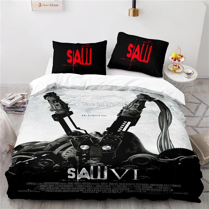 Horror Saw Movie Bedding Set 3d Duvet Cover Set Pillowcase Twin Full Queen King Size Bedclothes Comforter Cover Set Dropshipping