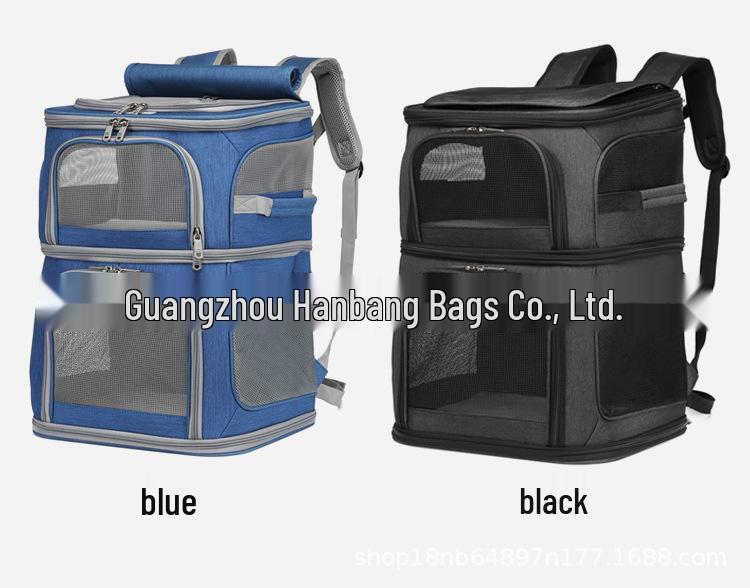 Hanbang Double-Layer Large Space Pet Backpack for Cats - Ideal for Outings