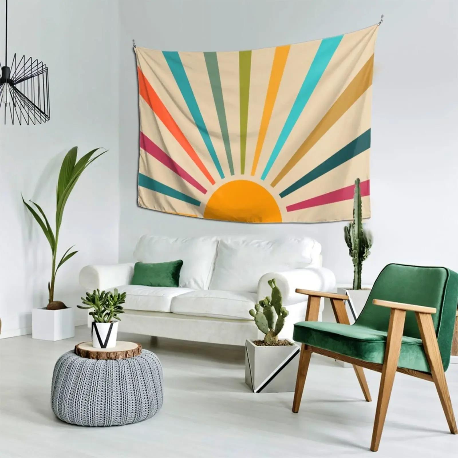 Винтажный гобелен «Солнце» для украшения офиса — фото 7