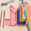 Crafting Measurement Guide 7Pcs/Set Paper Alignment Guides Color Coded Tools with Storage Case Easy Layering And Matting Spacers Size Tabs
