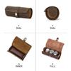 Vintage Genuine Leather 3 Slot Watch Roll Travel Case Portable Watch Display Case Watch Storage Organizer Box Men Gift