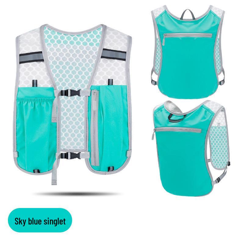 Leichte Outdoor-Sportweste: Kletter-, Lauf-, Radfahr- & Wanderrucksack mit Handytasche & Wasserflaschenhalter