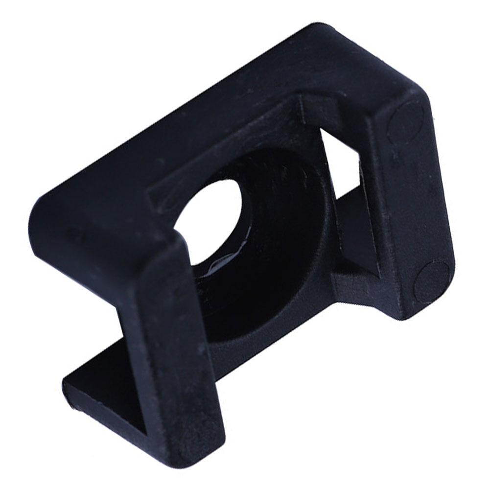 100pcs Black Nylon Cable Tie Mount Screw Fixed Saddle Holder For Wire Management Home Server Rack Hardware Fastener