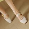 Comemore Baotou Sandal Slippers Summer New Casual Outside Wear Leather High-heeled Solid Mules Half Slipper for Women