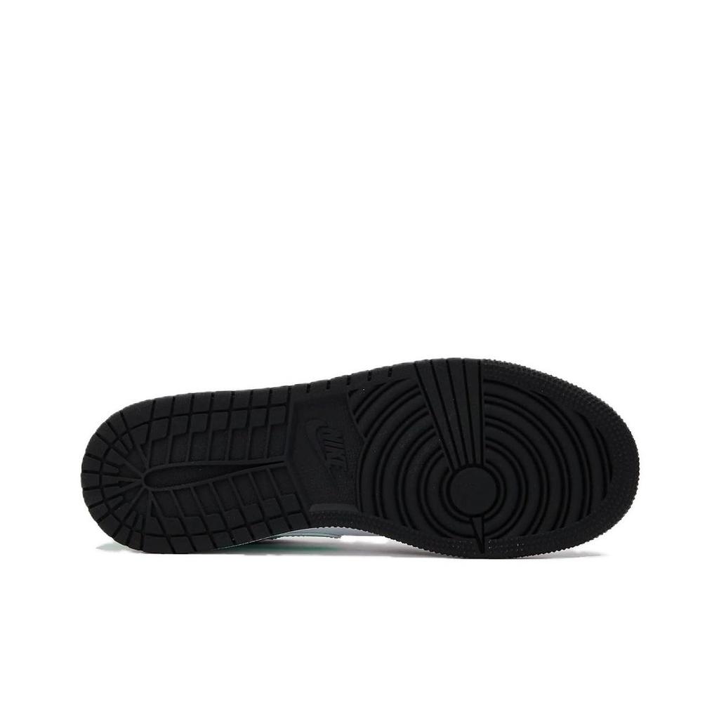 Air Jordan 1 Low GS White Black Green Glow 553560-131