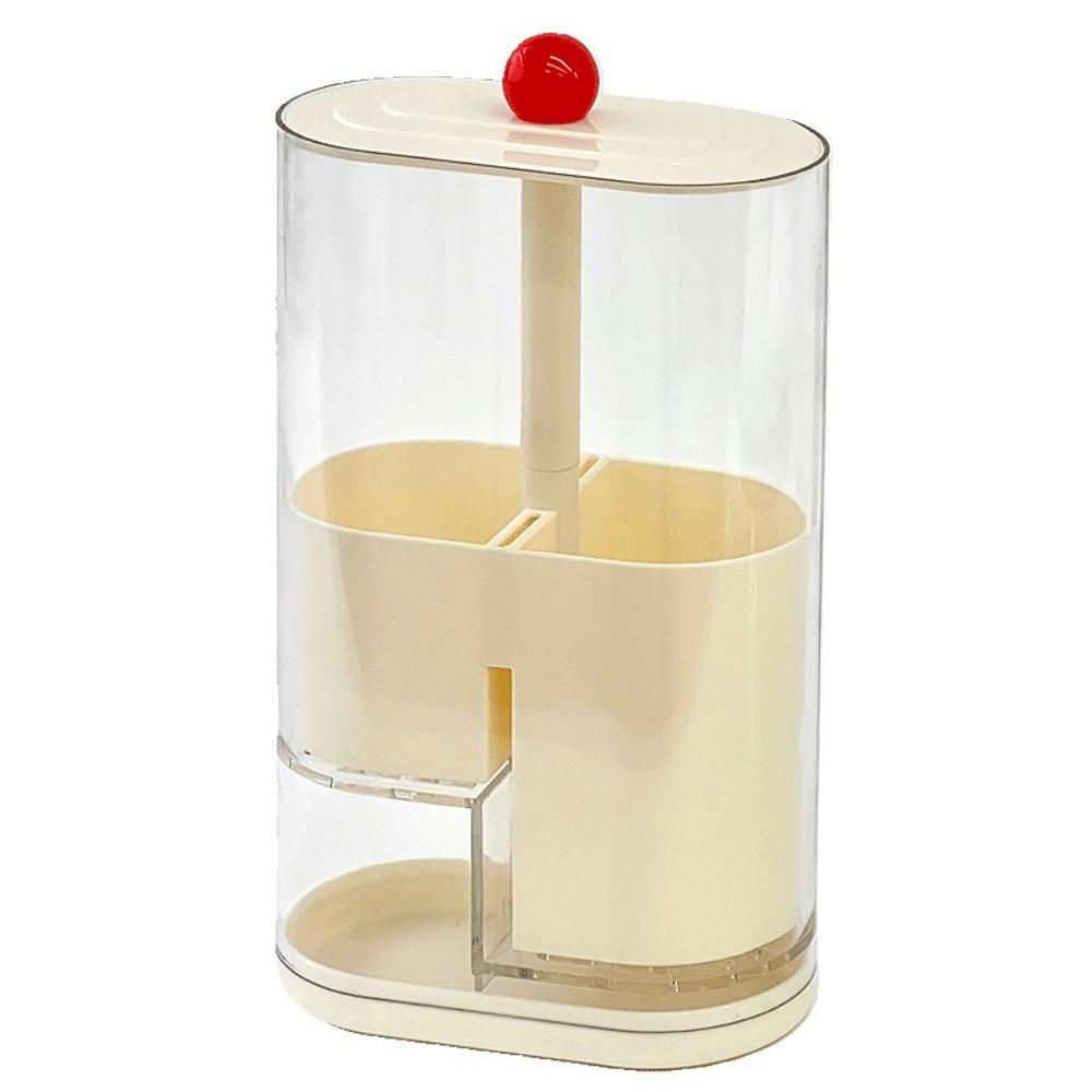 

Большая Вместимость Подставка для Палочек для Еды PP Органайзер для Стекания Воды Новая Коробка для Хранения Ложек Домашняя бежевый